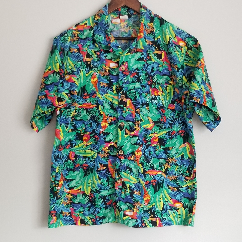 Vintage Toucan Dance Hawaiian Tropical Shirt Men's Medium